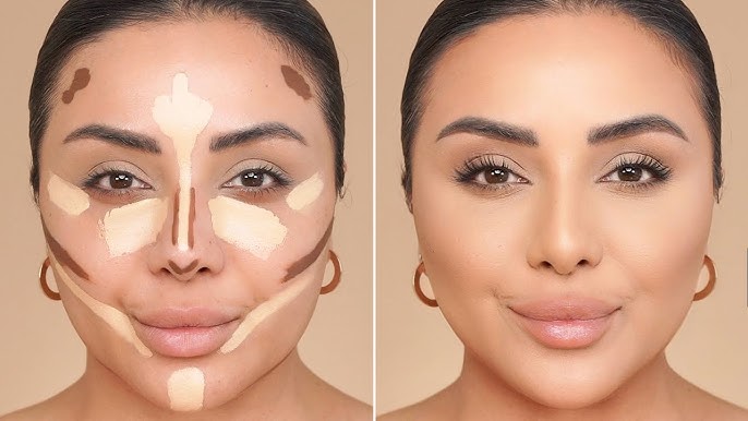How to contour a round face using cream products